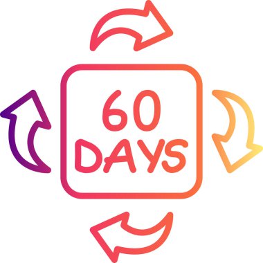 60 Gün rozeti. cion ağ ve uygulamalar için uygundur