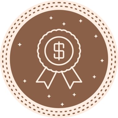 Madalya simgesi, vektör illüstrasyonu basit tasarım.