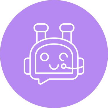 Bot simgesi, vektör illüstrasyonu basit tasarım