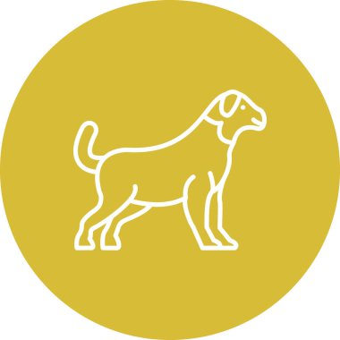 Köpek vektör simgesi, modern basit illüstrasyon