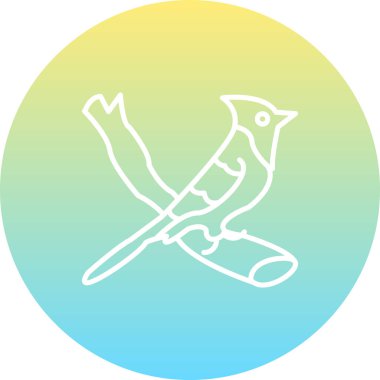 Mavi Jay simge vektör çizimi tasarımı