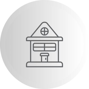 Emlak çizgisi simgesi, vektör illüstrasyonu