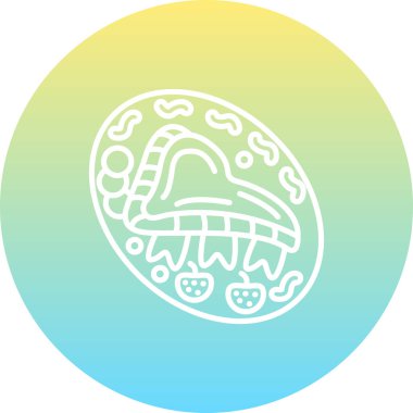 Izgara Et basit simgesinin vektör illüstrasyonu