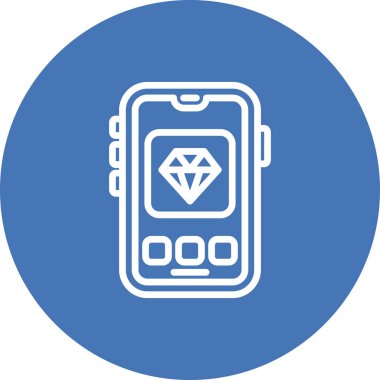 elmas satırı simgesi, vektör çizim