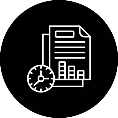 Proje Yönetimi web simgesi vektör illüstrasyonu