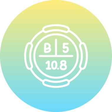 Boron sembolü, periyodik tablonun kimyasal elementi, vektör simgesi