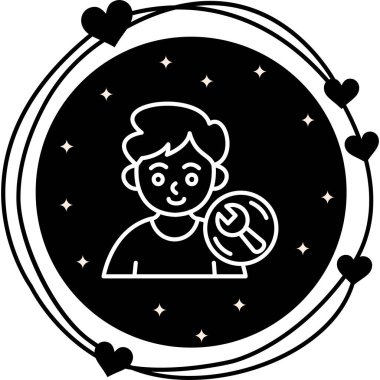 Kullanıcı Rolü Web simgesi vektör çizimi