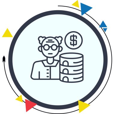 Yatırım konsepti simgesi, vektör illüstrasyonu basit tasarım