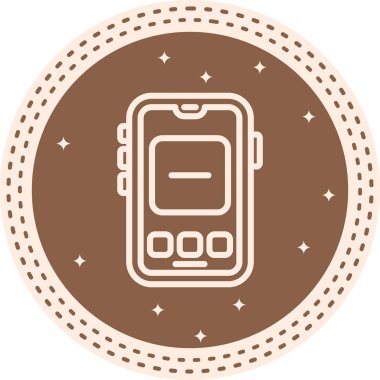 Mobil Çıkart Zarif Dijital Grafik Sembolü