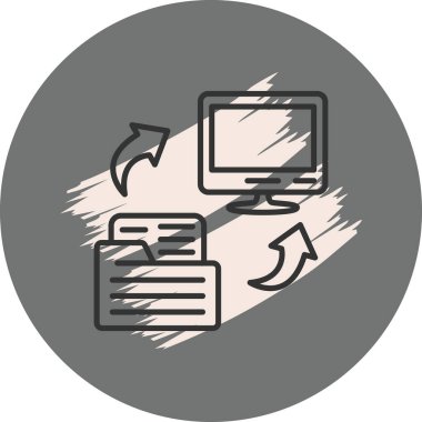 Veri Aktarımı Minimum Yüksek Kalite Grafik Sembolü