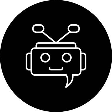 Bot simgesi, vektör illüstrasyonu basit tasarım