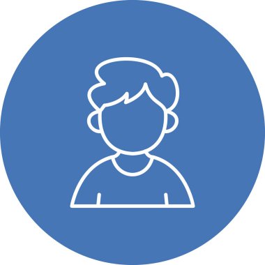 Kullanıcı simgesi. Genç bir çocuğun basit bir çizimi.