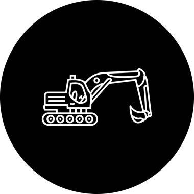 Kazı çizgisi simgesi, vektör illüstrasyonu