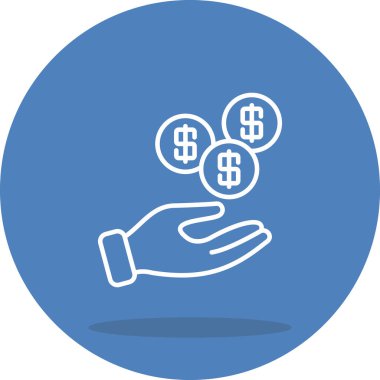 Gelir web simgesi, modern vektör illüstrasyonu