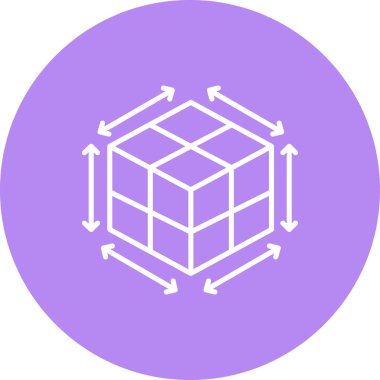 Boyut web simgesi, basit vektör illüstrasyonu