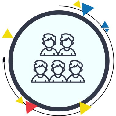 Seyirci Yüksek Çözünürlüklü Düz Tasarım Sembolü