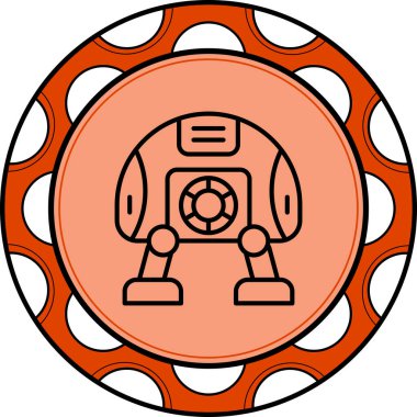 Robot simgesi, modern vektör illüstrasyonu