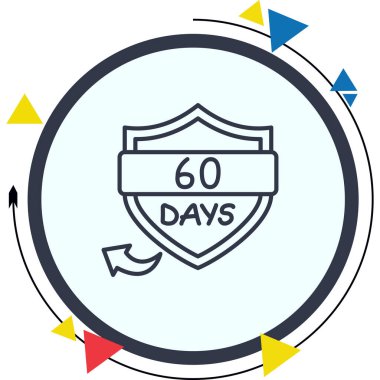 60 Gün rozeti. cion ağ ve uygulamalar için uygundur