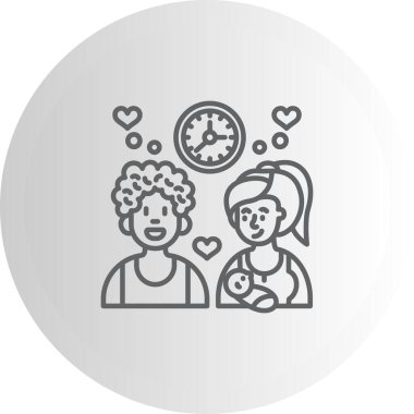 Aile Zamanı Zarif Modern Sanat Sembolü