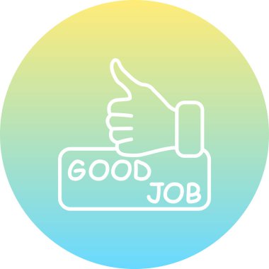 İyi İş Yüksek Çözünürlüklü Düz Tasarım Sembolü