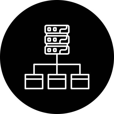 Fiziksel Sunucu Yaratıcı İşlevsel Web Grafiksel Sembolü