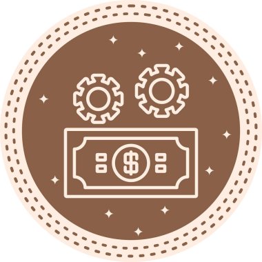 Dolar basit düz illüstrasyon oluştur