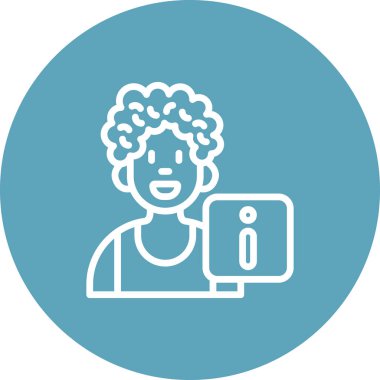 erkek avatar simgesi, vektör illüstrasyonu basit tasarım.