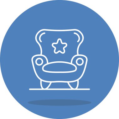 koltuk web simgesi, vektör çizim