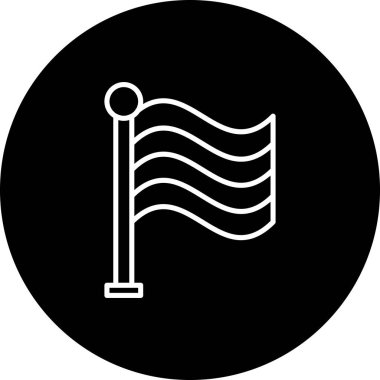 Bayrak Eşsiz Düz Dijital Tasarım Nesnesi