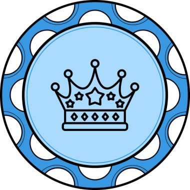 Taç satırı simgesi, vektör çizim