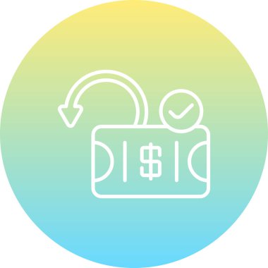 Para Geri Garanti Ağ ikonu vektör çizimi