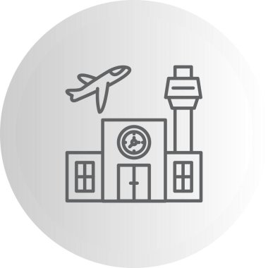 Modern havaalanı simgesinin vektör illüstrasyonu