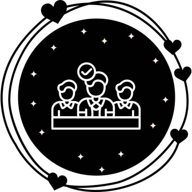 takım web simgesi vektör illüstrasyonu