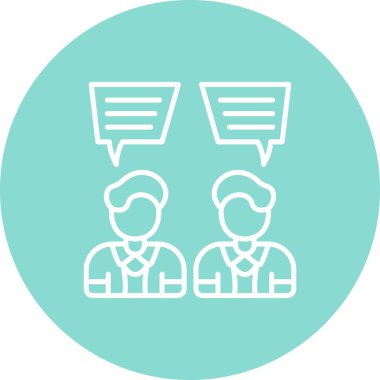 Kalın Diyalog Eşsiz Web Grafik İllüstrasyonu