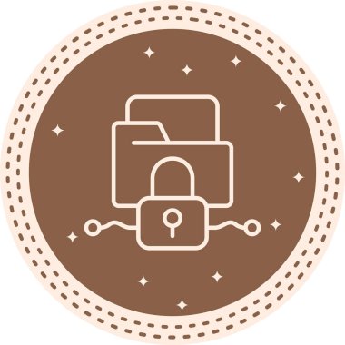 Şifreleme modern simge kavramının vektör illüstrasyonu