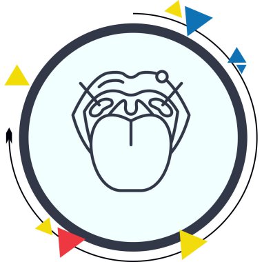 Bademcikler Zarif Minimum Dijital Grafik Sembolü