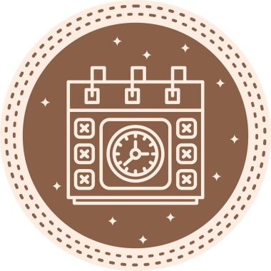 Son teslim tarihi web simgesi vektör illüstrasyonu