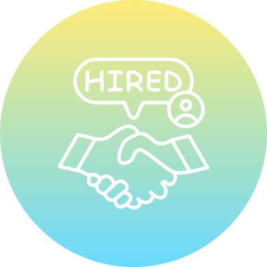 Çalışan İşe Alınan Tokalaşma Simgesi, Basit Görüntü