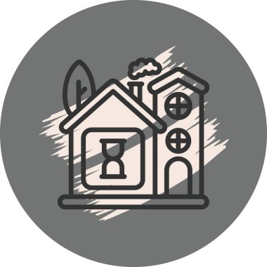 Kum saati. Web simgesi basit illüstrasyon