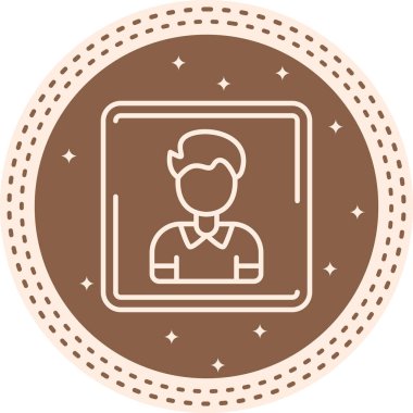 Kullanıcı simgesi. Genç bir çocuğun basit bir çizimi.