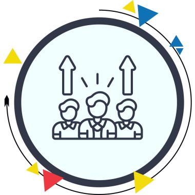 takım web simgesi vektör illüstrasyonu