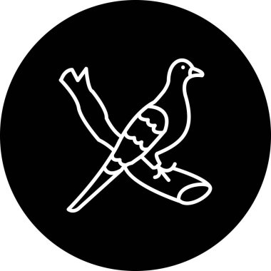 Benekli Güvercin simgesi vektör çizimi