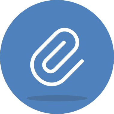 Attachment Web Button, Line Icon, Interface Element, Illustration on White Background