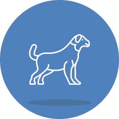 Köpek vektör simgesi, modern basit illüstrasyon