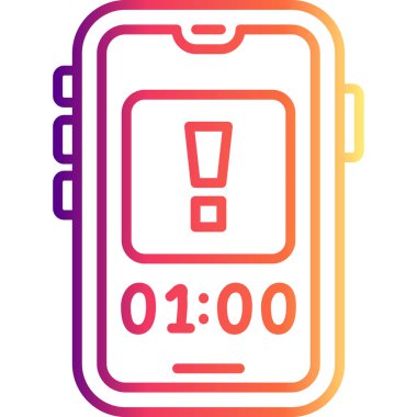 akıllı telefon simgesi, vektör illüstrasyonu basit tasarım