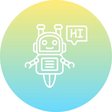 Robot Yaratıcı Modern Düz Vektör Tasarımı