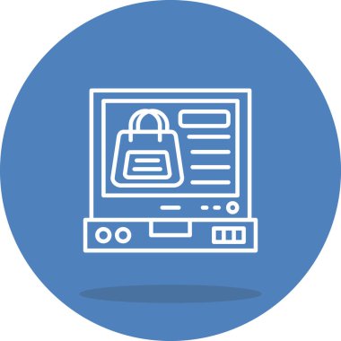 Alışveriş yapan modern simgenin vektör illüstrasyonu