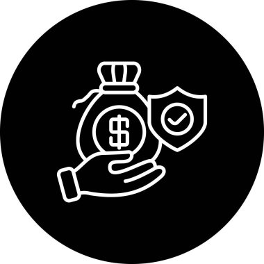 Yatırım konsepti simgesi, vektör illüstrasyonu basit tasarım