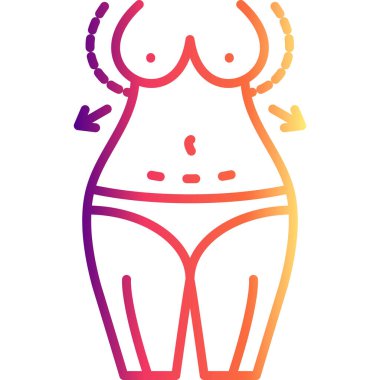 Göğüs simgesi basit düz illüstrasyon