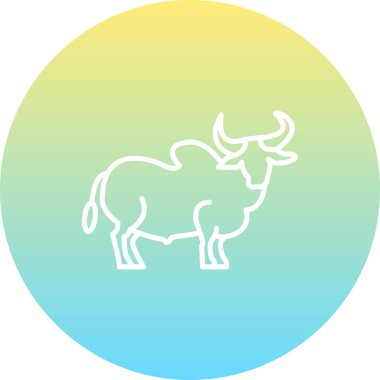 Bizon simgesi vektör çizimi